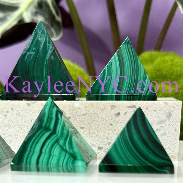 KayleeNYC - Wholesale Spiritual Stone/Crystal - 1 lb Natural Malachite Pyramid Crystal Healing3