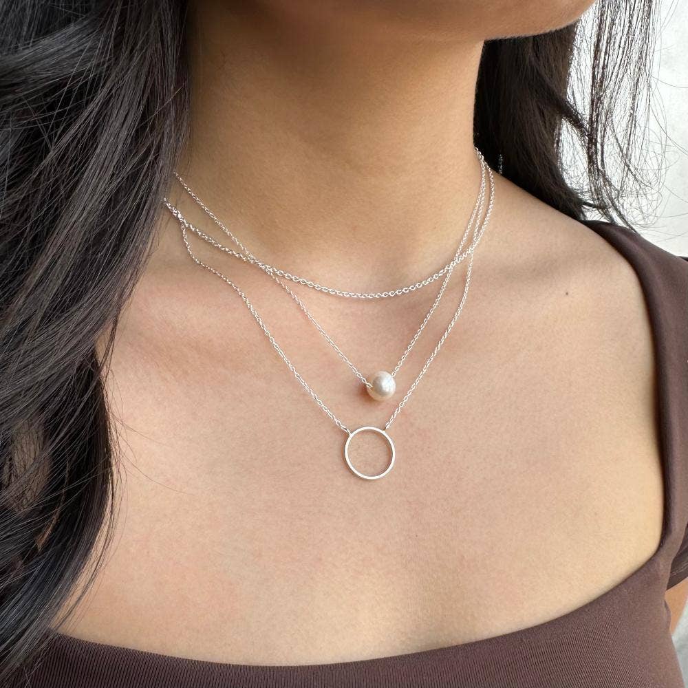 Something Silver - Wholesale Pendant/Charm Necklace - Freshwater Pearl Slide Necklace1