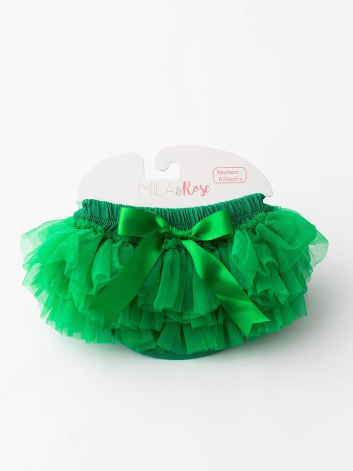 Braguita con volantes y tutú verde Kelly para venta al por mayor de Mila & Rose
