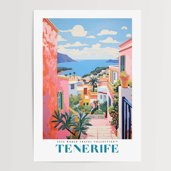 Affiche de voyage de Tenerife pour la vente par Enchanted Sights