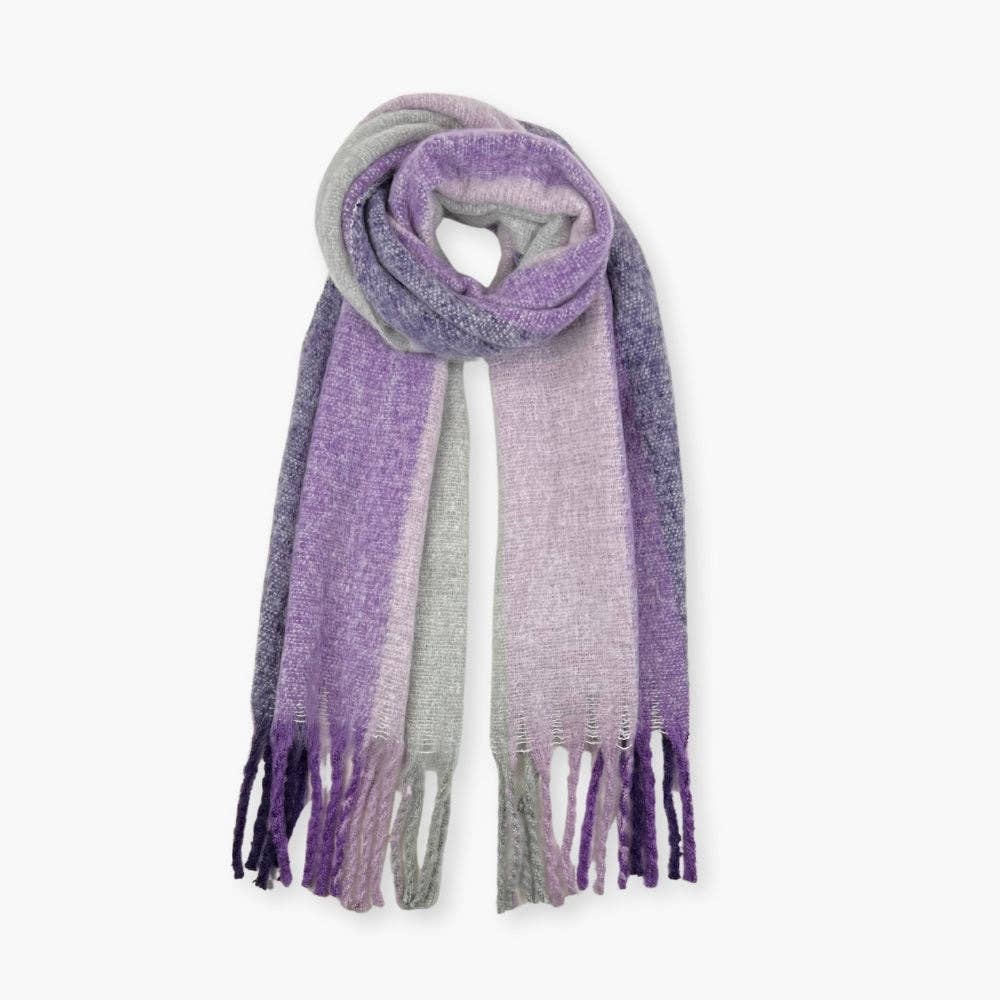 Humble Hilo - Wholesale Scarf - Women's - Humble Hilo Woven Chunky Scarf Cocoon Fringe20