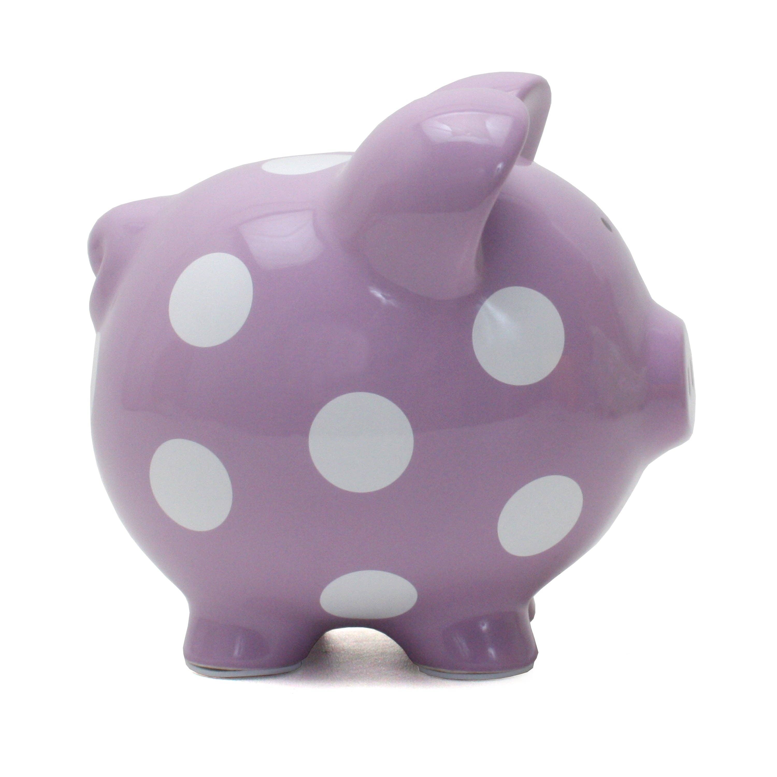 Child To Cherish® - Wholesale Money/Piggy Bank - Kids & Baby - Purple Polka Dot Piggy Bank3