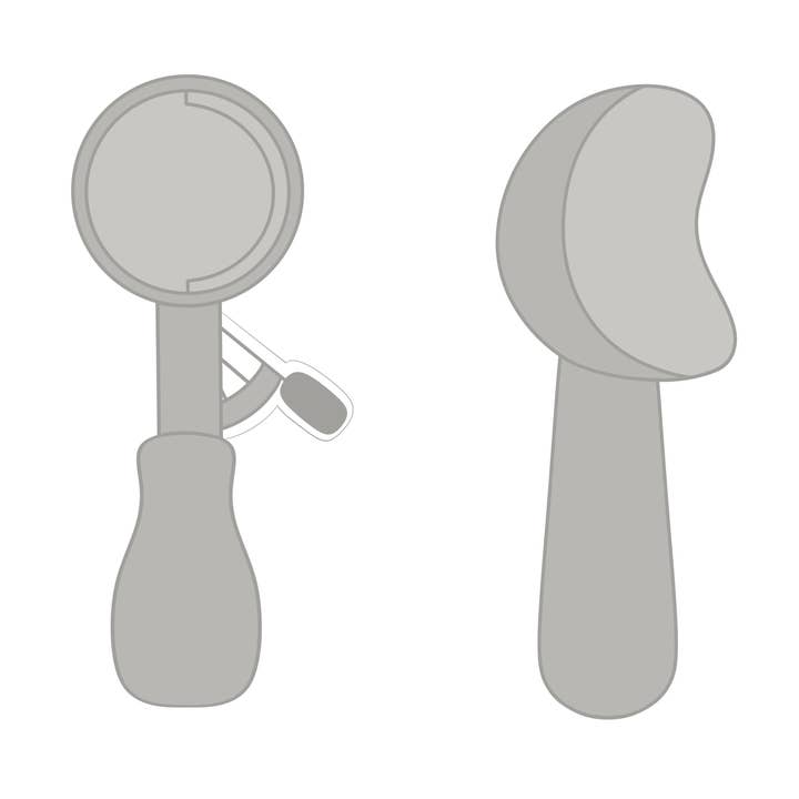 Ice Cream Scoop 1 or 2 Cookie Cutters for wholesale by Maison’s Custom Cutters