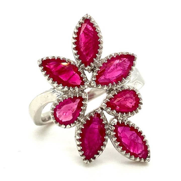 Bague rubis en argent sterling .925 - KSR 15392 pour la vente par Kotawala Jewels