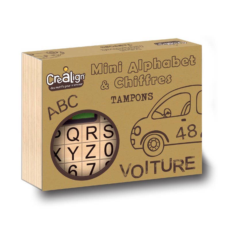 Créa Lign' - Wholesale Rubber/Decorative Stamp - Kids & Baby - Mini alphabet stamps
