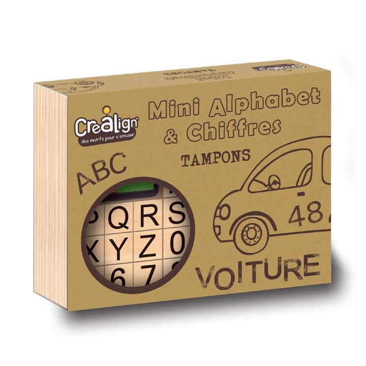 Créa Lign' - Wholesale Rubber/Decorative Stamp - Kids & Baby - Mini alphabet stamps0