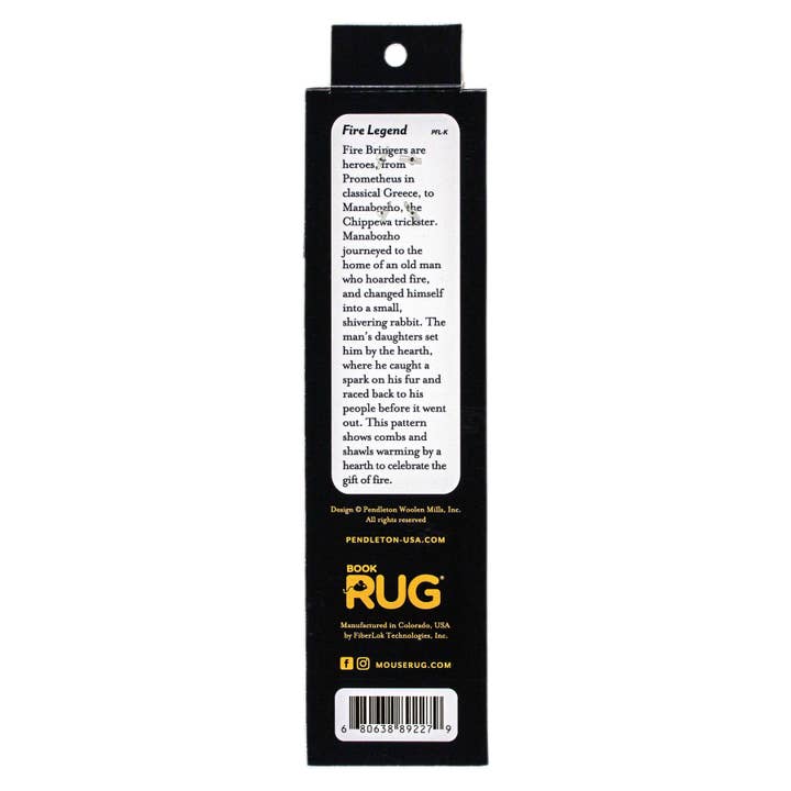 Mouse Rug - Wholesale Book Holder - 10pk - Pendleton Fire Legend BookRug2