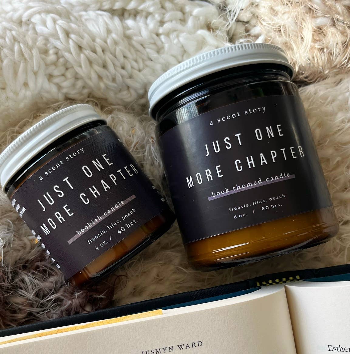 A Scent Story Candle Co - Wholesale Jar/Filled Candle - Just One More Chapter -  Bookish Candle | Book Themed Candle2