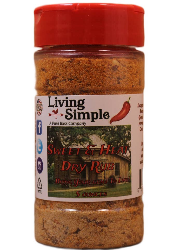 Sweet & Heat Dry Rub for wholesale by Living-Simple Tea & Spice Company