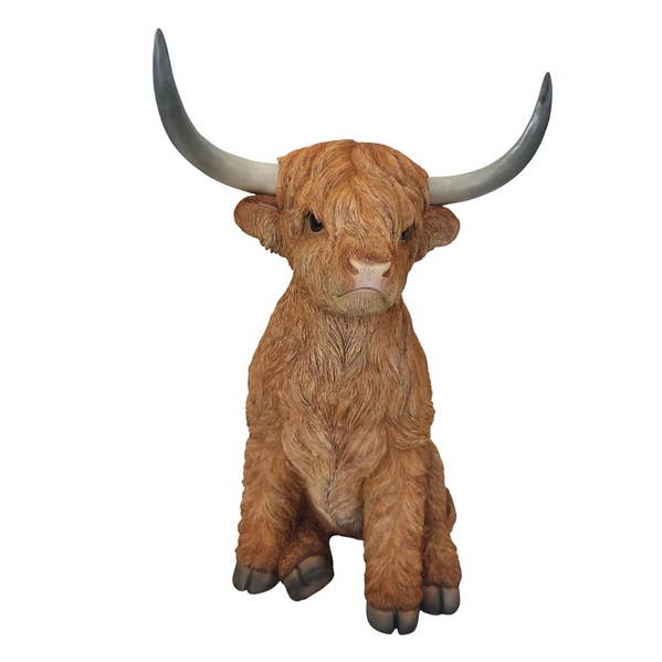 53cm Large Sitting Highland Cow for wholesale by Cubby House by Malmar