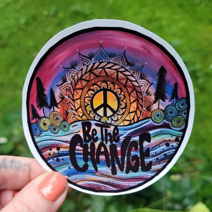 Be The Change Stickers for wholesale by Wild & rare