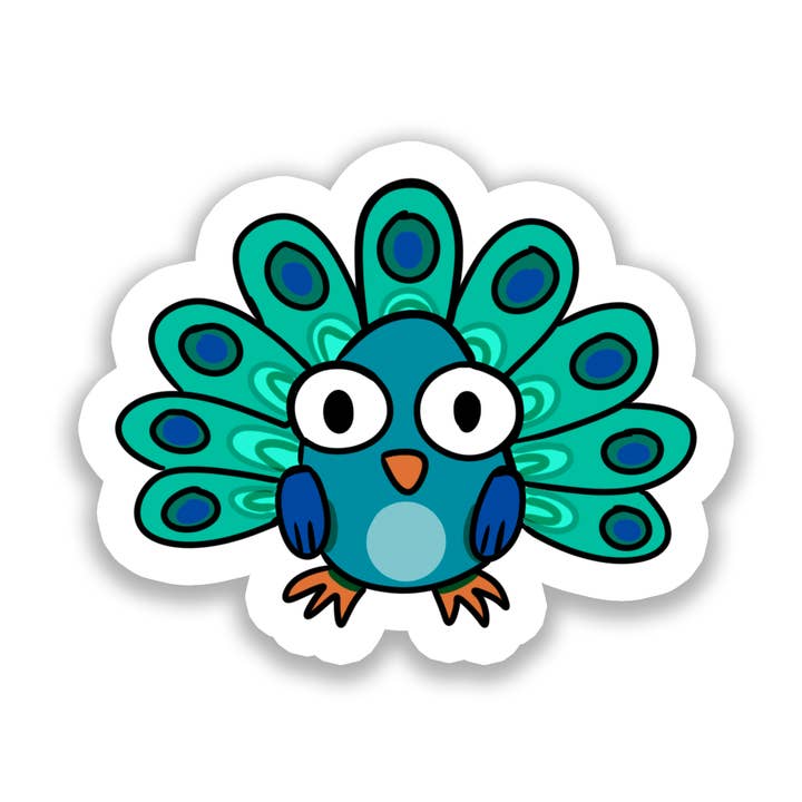Autocollant Paon | Animal | Oiseau | Autocollant Imperméable | 3" pour la vente par Rebel and Siren Stickers