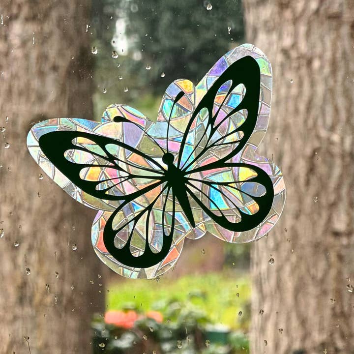 Sommerfugle Solfanger Klistermærke | Vinduesdekoration | Naturelsker for engroshandel hos Mindful over Mind Full