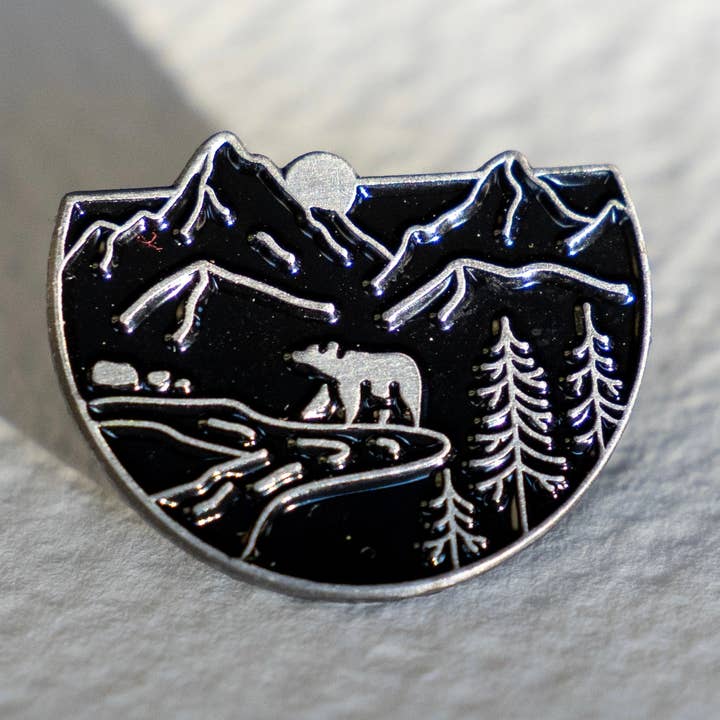 Mountain Enamel Pin for wholesale by Wilder Designs