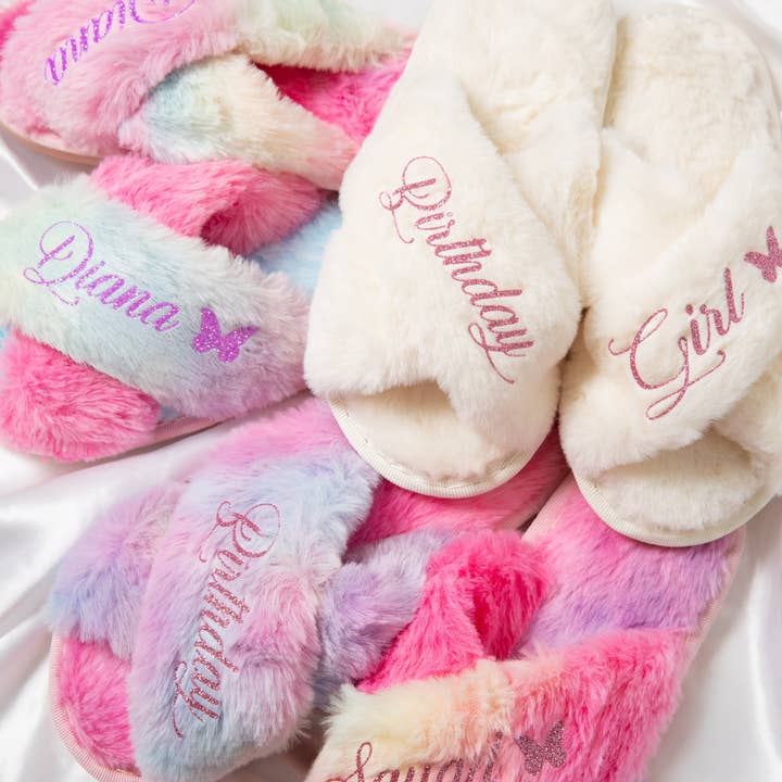 Sisters G Kids - Wholesale Slippers – Child - Kids Fluffy Cross Slippers 8