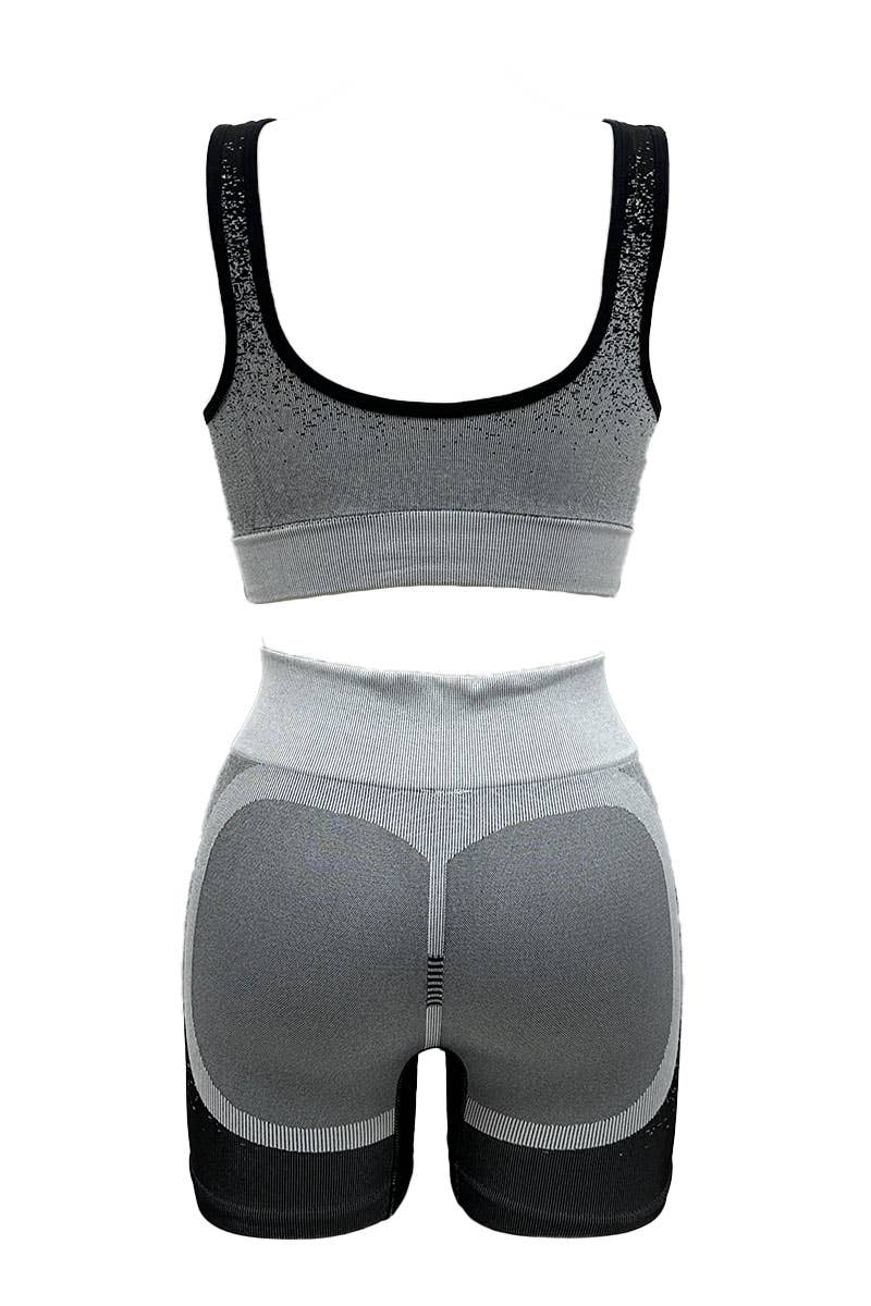 Assorted Bicolor Sport Comfort Bra + Cyclist Set/T33102 for wholesale on Faire2