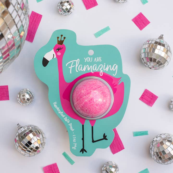Cait + Co - Wholesale Bath Bomb/Fizz - You are Flamazing Flamingo Clamshell Bath Bomb6