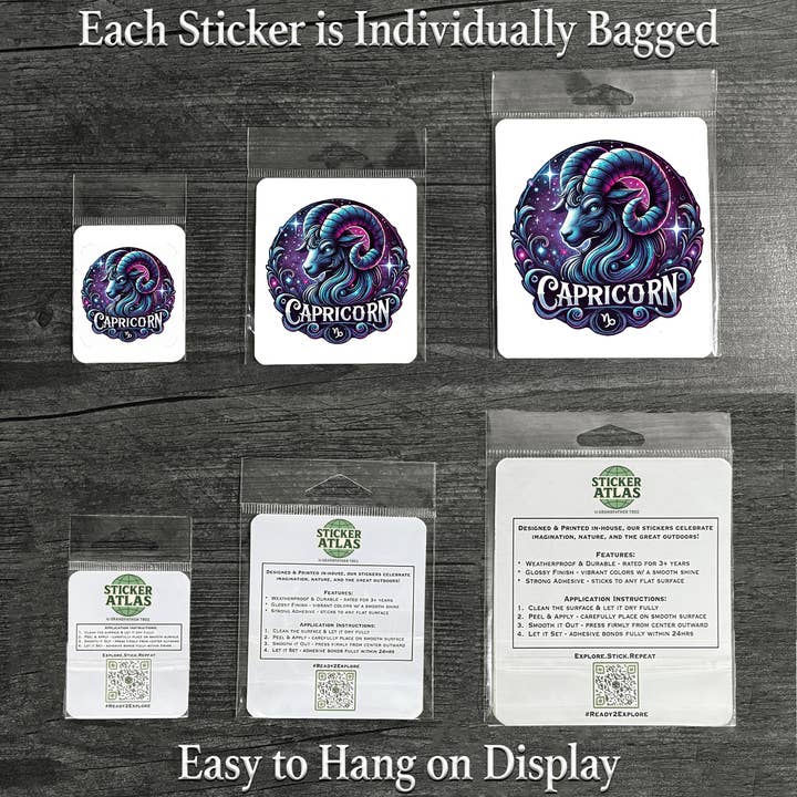 Sticker Atlas - Wholesale Sticker - Capricorn Zodiac Sticker1