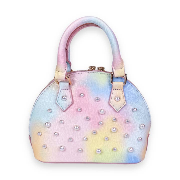 Bolso Satchel de Cuero con Tachuelas de Perlas P15 B1311 (3 Colores) para venta al por mayor de Doe a Dear