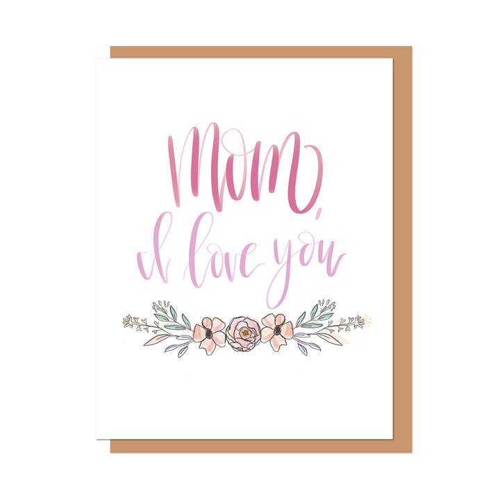 Mom, Ich liebe dich Grußkarte für den Großhandel von Alina Walker Design