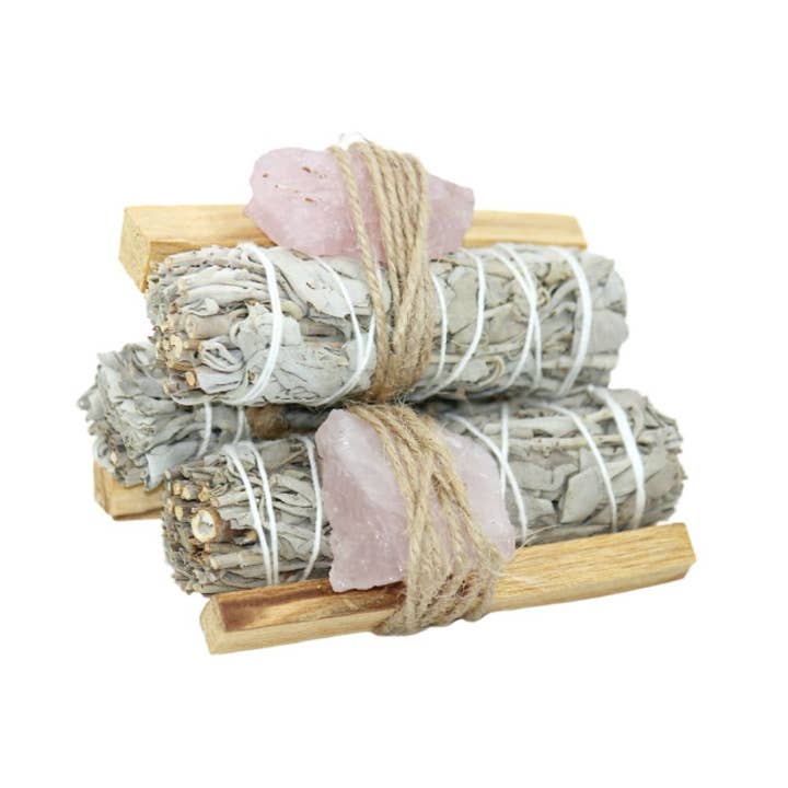 Earths Elements Wholesale - Wholesale Sage Bundle - Sage Bundle - Rose Quartz Crystal
