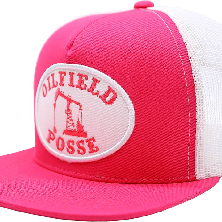 East Texas Sales & Service - Wholesale Trucker Hat - Unisex - Oilfield Cap - Neon Flat Bill - Oilfield Posse