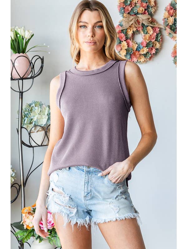 HEIMISH - Vendita all'ingrosso Canotta - Donna - TOP URBANO A COSTINE SENZA MANICHE ET7276-117