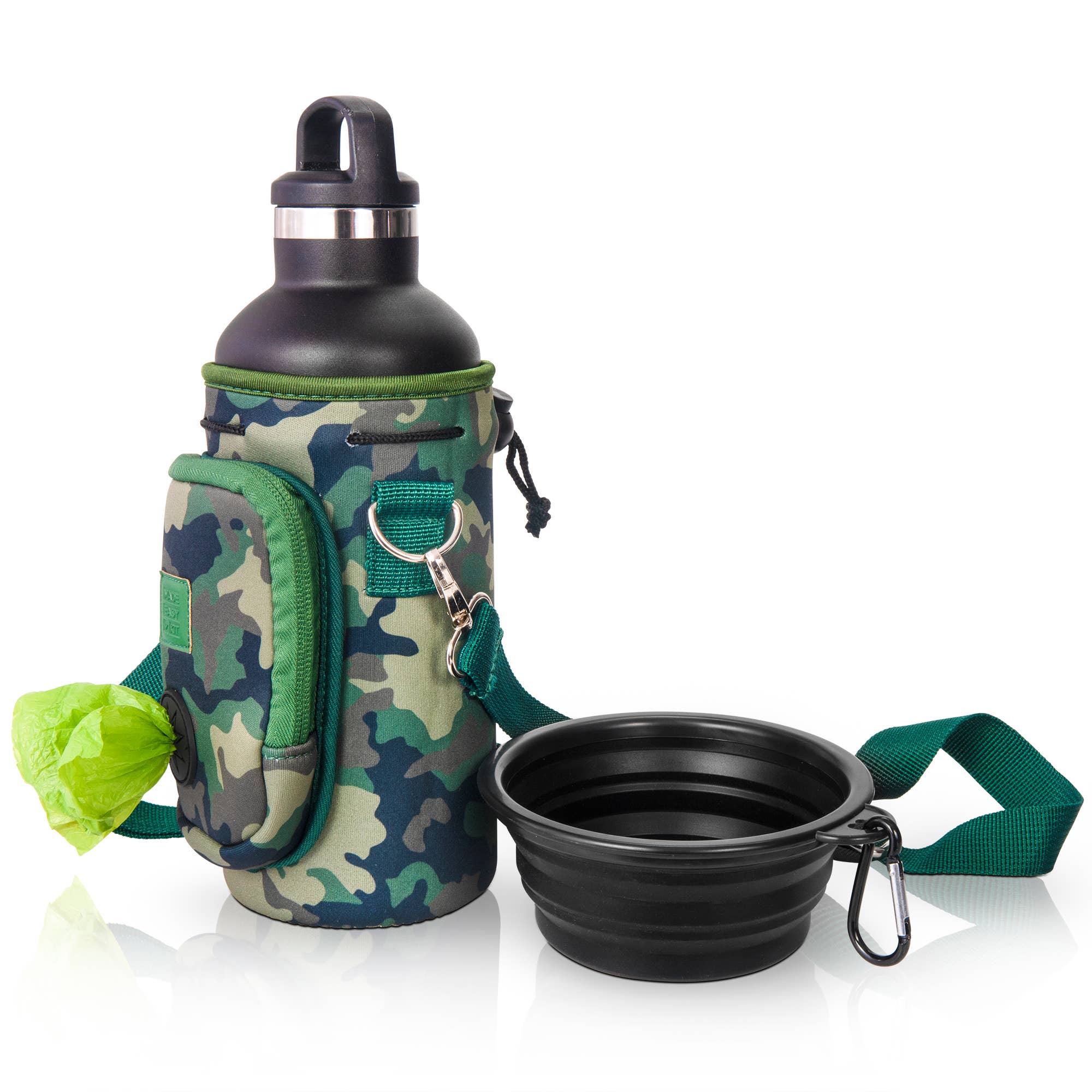 MADE EASY KIT – Suporte para garrafas/garrafeira por atacado – Kit fácil de transportar garrafa de água com bolso para saco de cocô de cachorro41