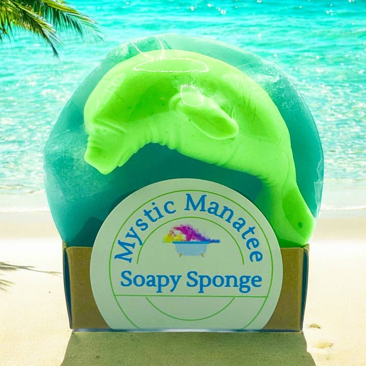 Ideal Soaps - Wholesale Bath Pouf/Sponge - Soapy Sponge Mystic Manatee0