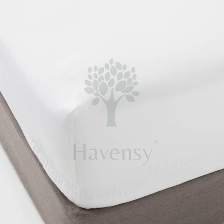 Bottom Sheet (Fitado) TC300 Satin 100% Cotton, White, c for wholesale by Havensy