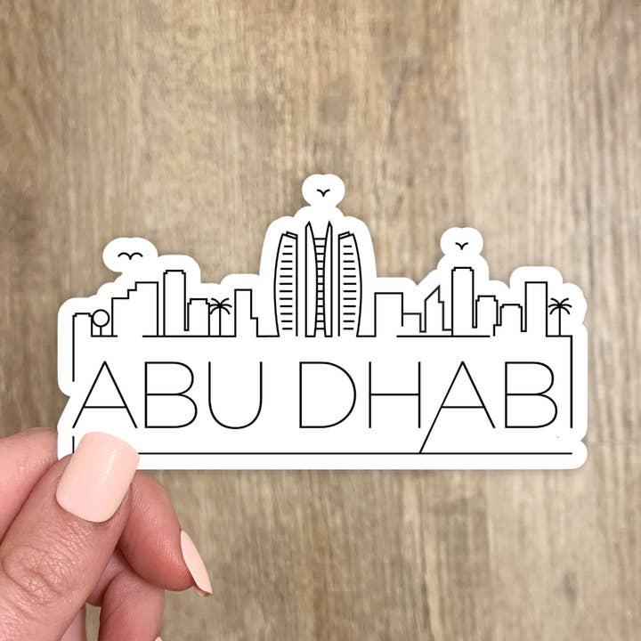Abu Dhabi Skyline Sticker (20 Color Options) for wholesale by The State Stickers