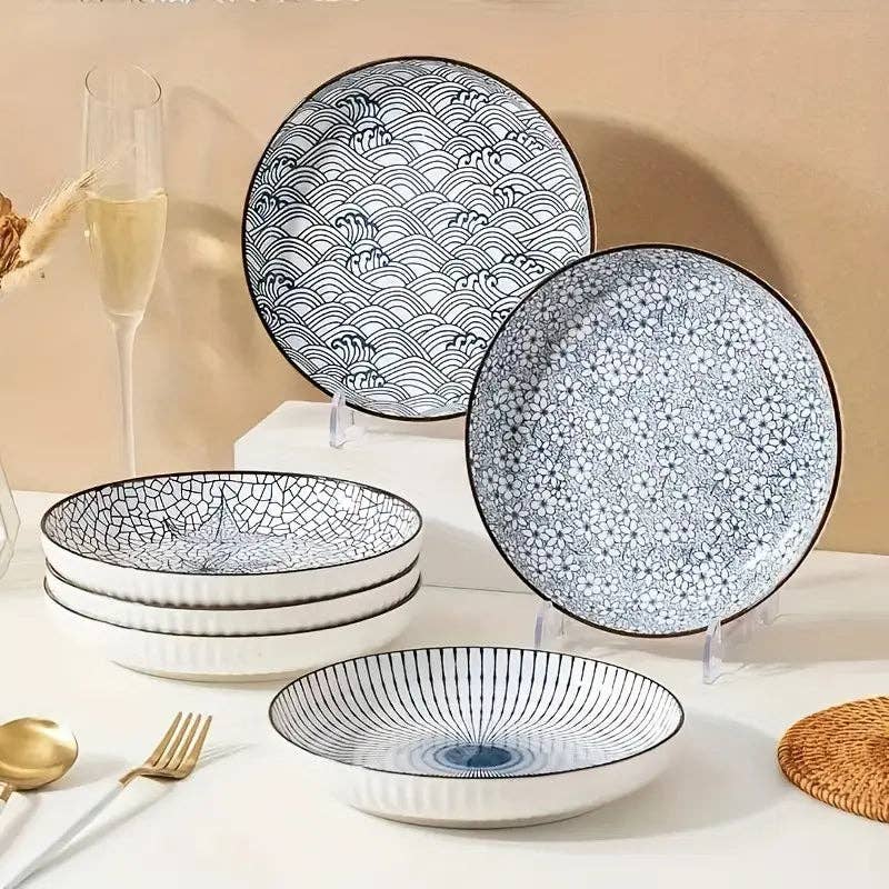 Huis Van Merken - Wholesale Dinner Plate - 4pcs Printed Ceramic Plates3