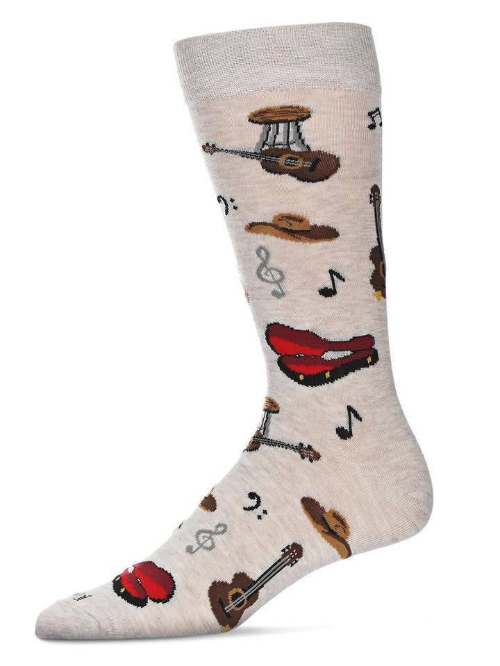 Ivory Heather Guitars Mens Bamboo Crew for wholesale on Faire0