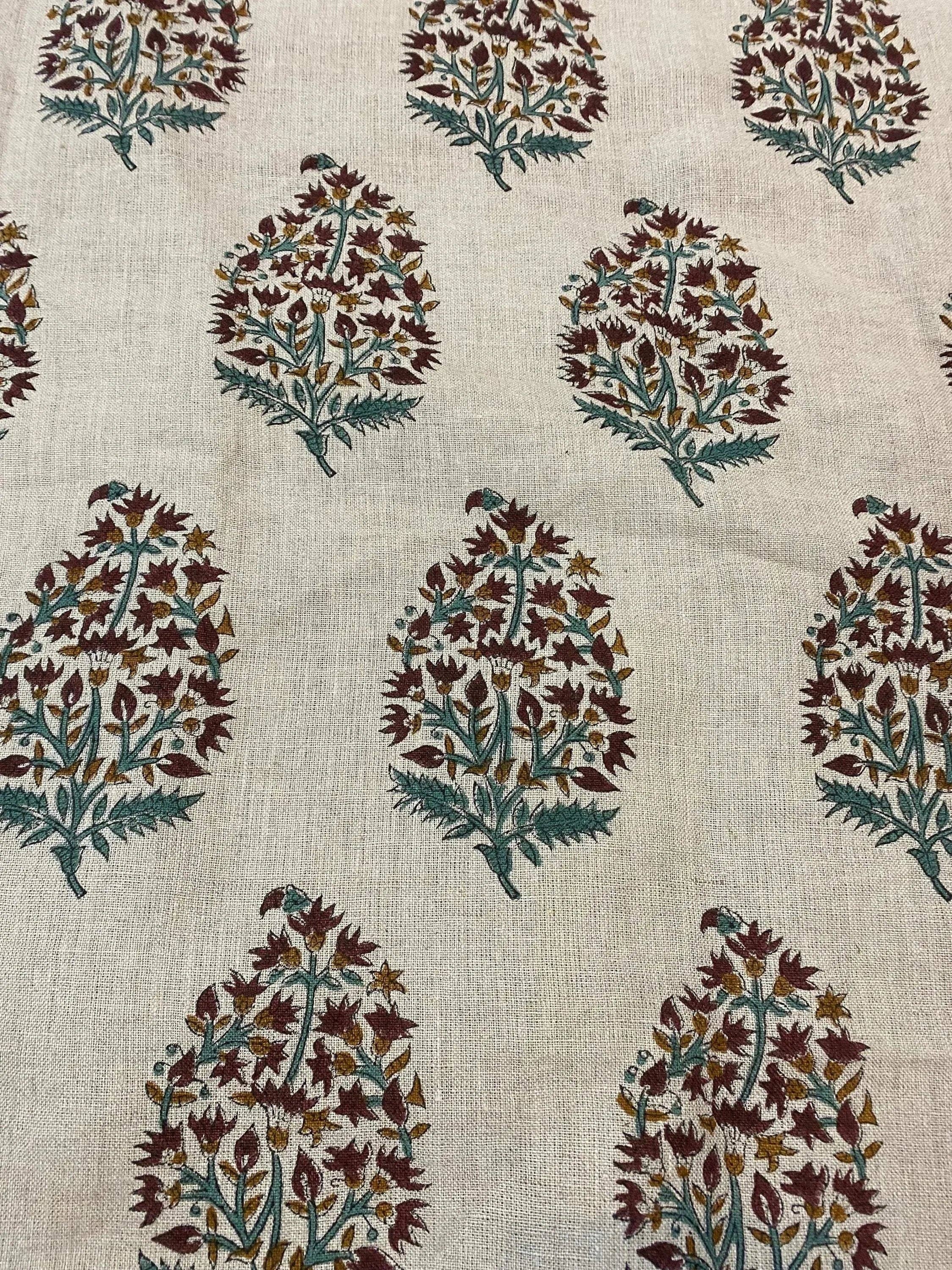 Thread To Form - Wholesale Fabric - Brittany Hand Block Printed Linen by the Yard6