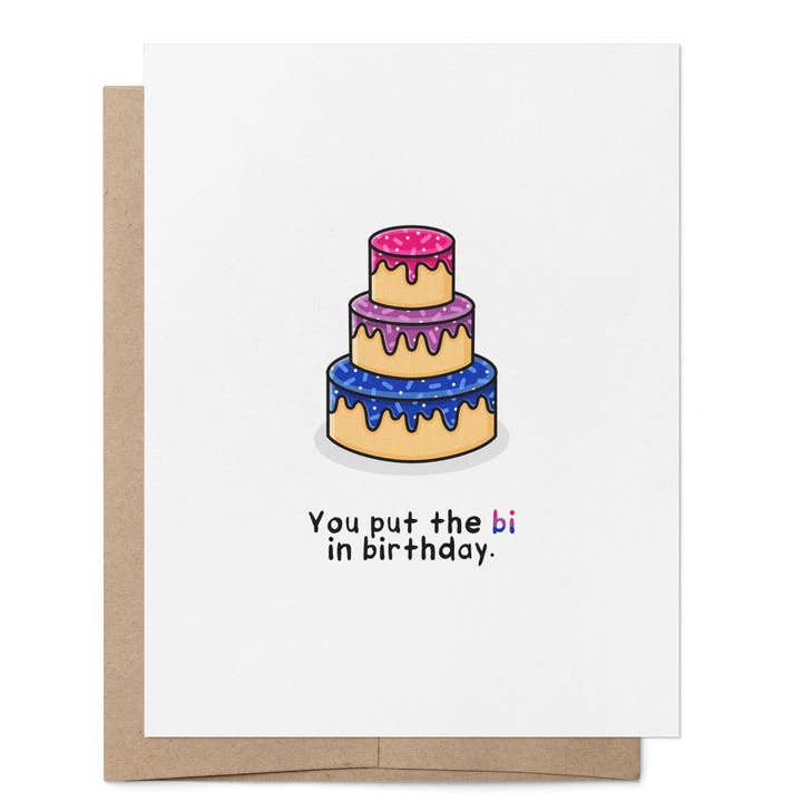 You Put the Bi in Birthday | LGBTQ+ Bisexual Birthday Card for wholesale by That Queer Card Co