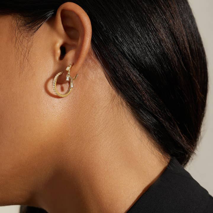 Eklexic - Wholesale Huggie Earrings - MINI CZ HUGGIE HOOP EARRINGS1