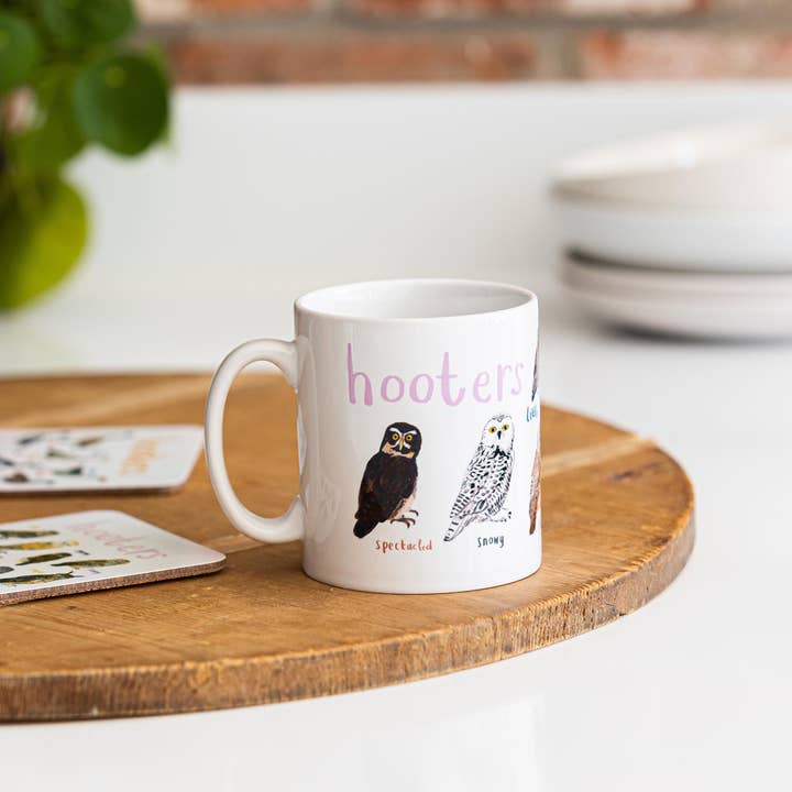 Sarah Edmonds Illustration - Wholesale Coffee Mug - Hooters Ceramic Bird Pun Mug