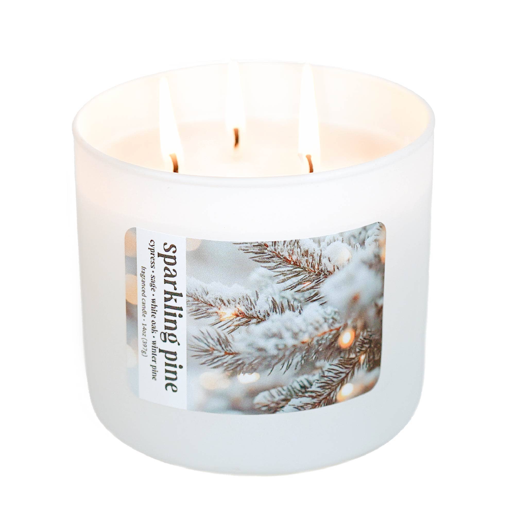 MVP Group International INC - Wholesale Jar/Filled Candle - Sparkling Pine 3-Wick Jar Candle, Soy Blend Wax, 14oz2