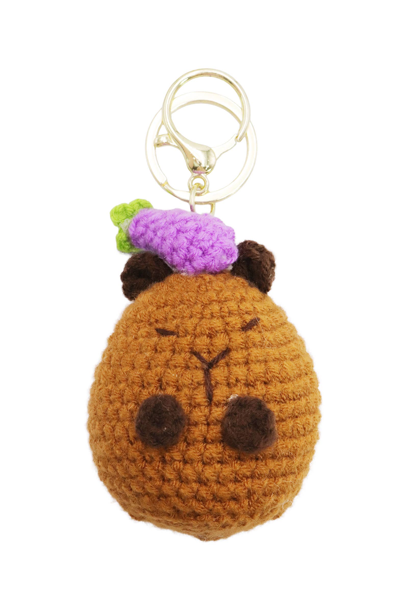 ASSORTED Capybara Fruits And Veggies Crochet Key Chain for wholesale on Faire6