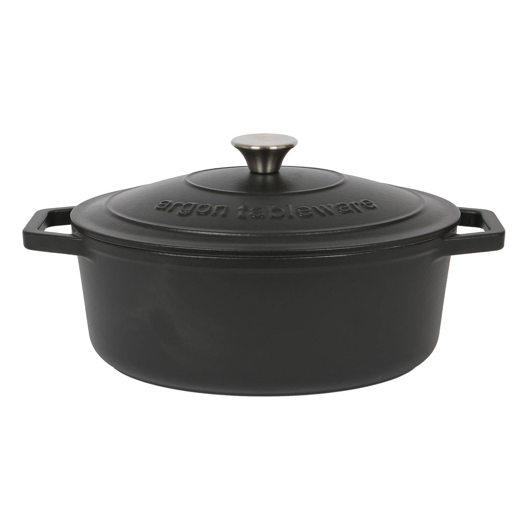 Rinkit Ltd - Vente Marmites - Plat à cassoulet ovale en fonte 4,68 L Ombre32