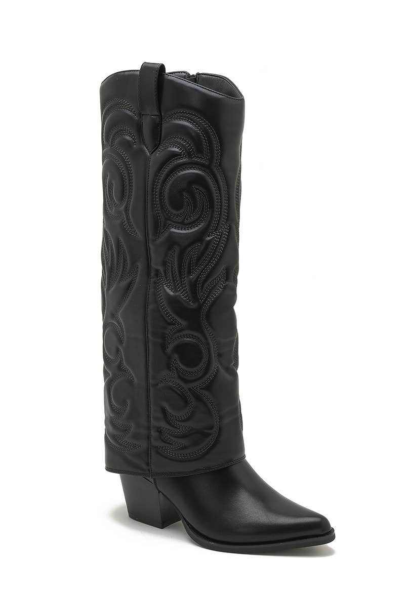 Joia Paris - Wholesale Boots - Women's - Santiag boot with heel, stitched pattern, and WZ-92 cuff0