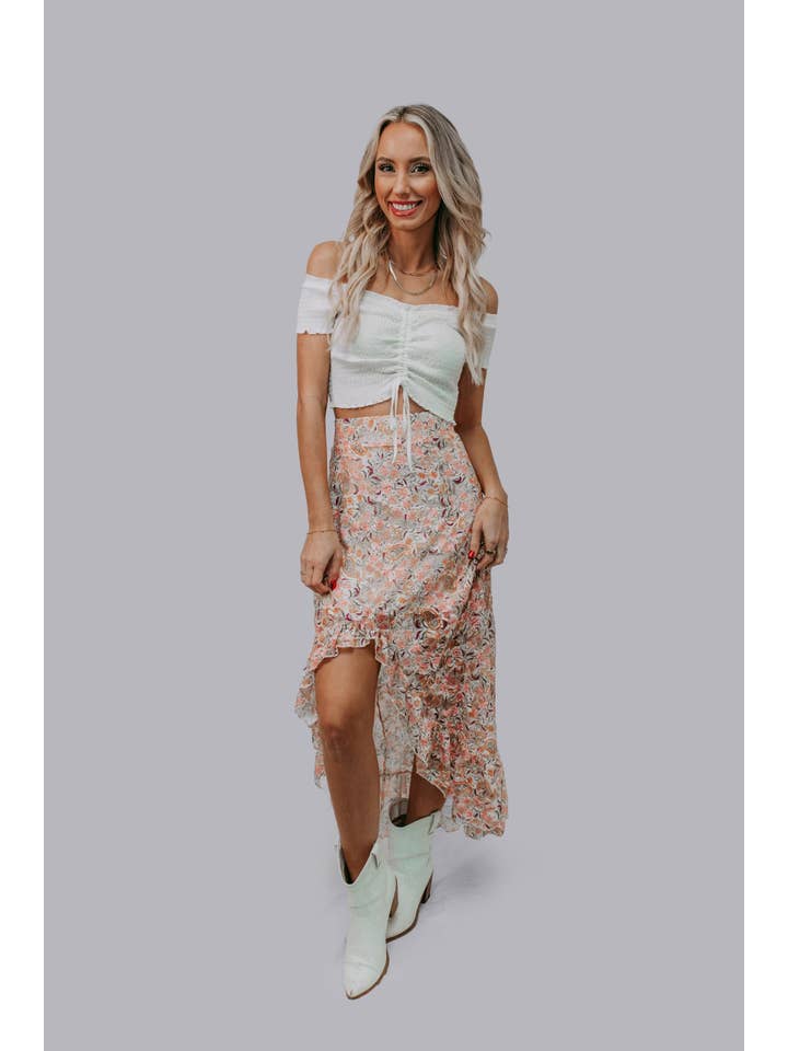MK636 Floral Paisley Maxi Skirt for wholesale on Faire