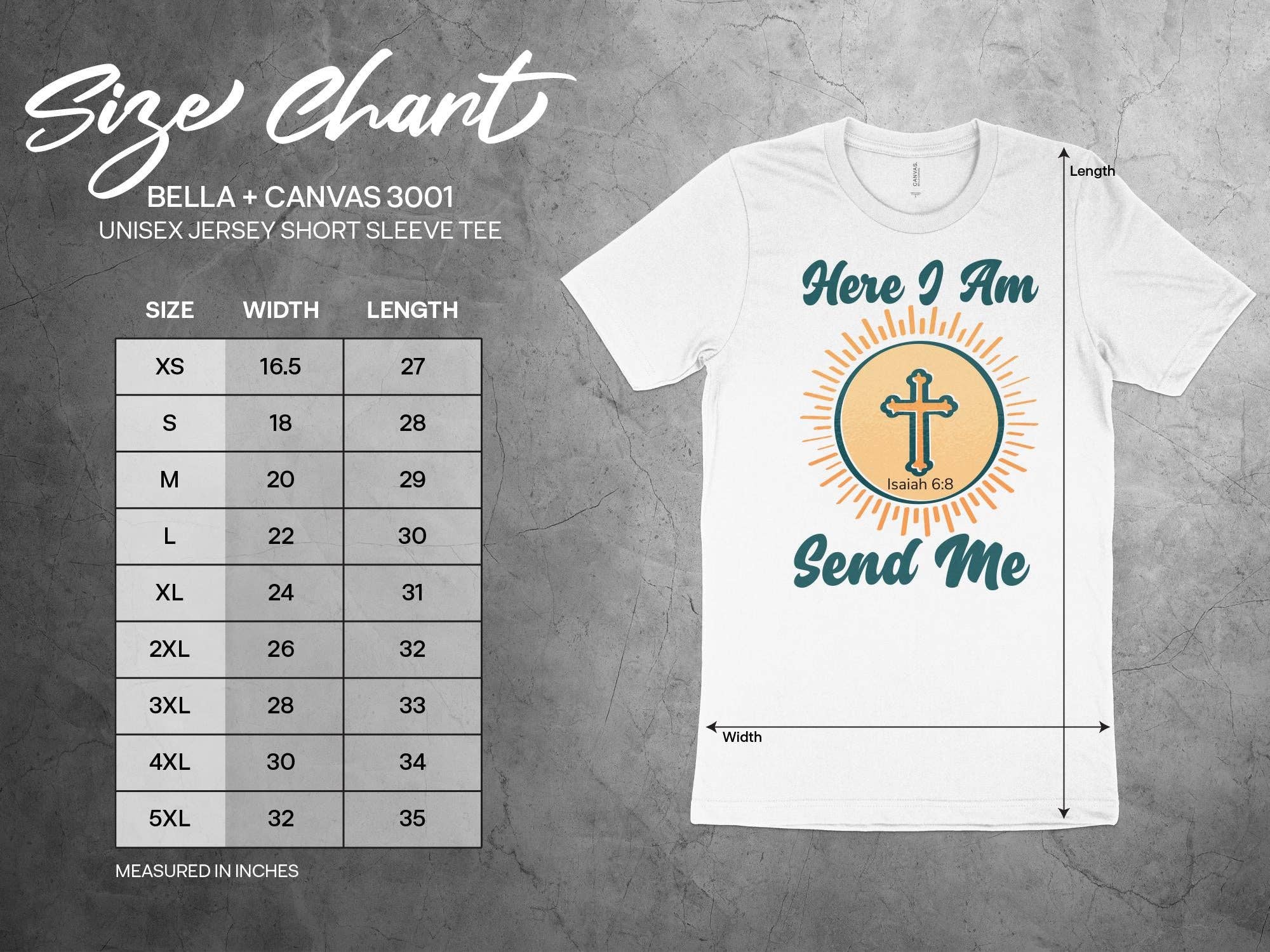 FreakyTeeFactory - Wholesale Screen Printed T-Shirt - Women's - Christian T-Shirt Here I Am Send Me, Isaiah 6 8 Scripture Tee, Religious Gift, Faith-Based Clothing, Unisex Bible Verse Shirt16