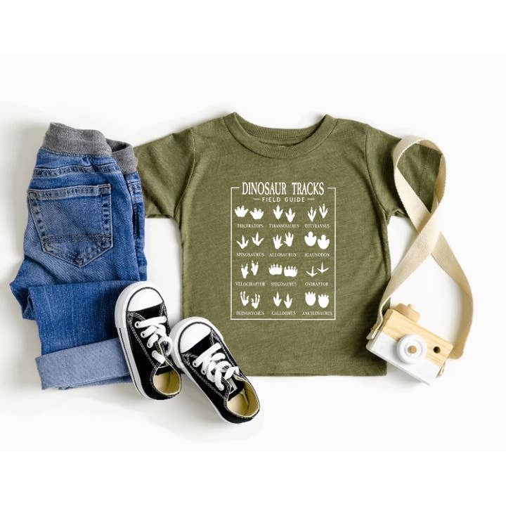 Tron Tron Graphic Wear - Vente T-shirt sérigraphié – enfant - T-shirt graphique Dinosaur Tracks pour tout-petit B144
