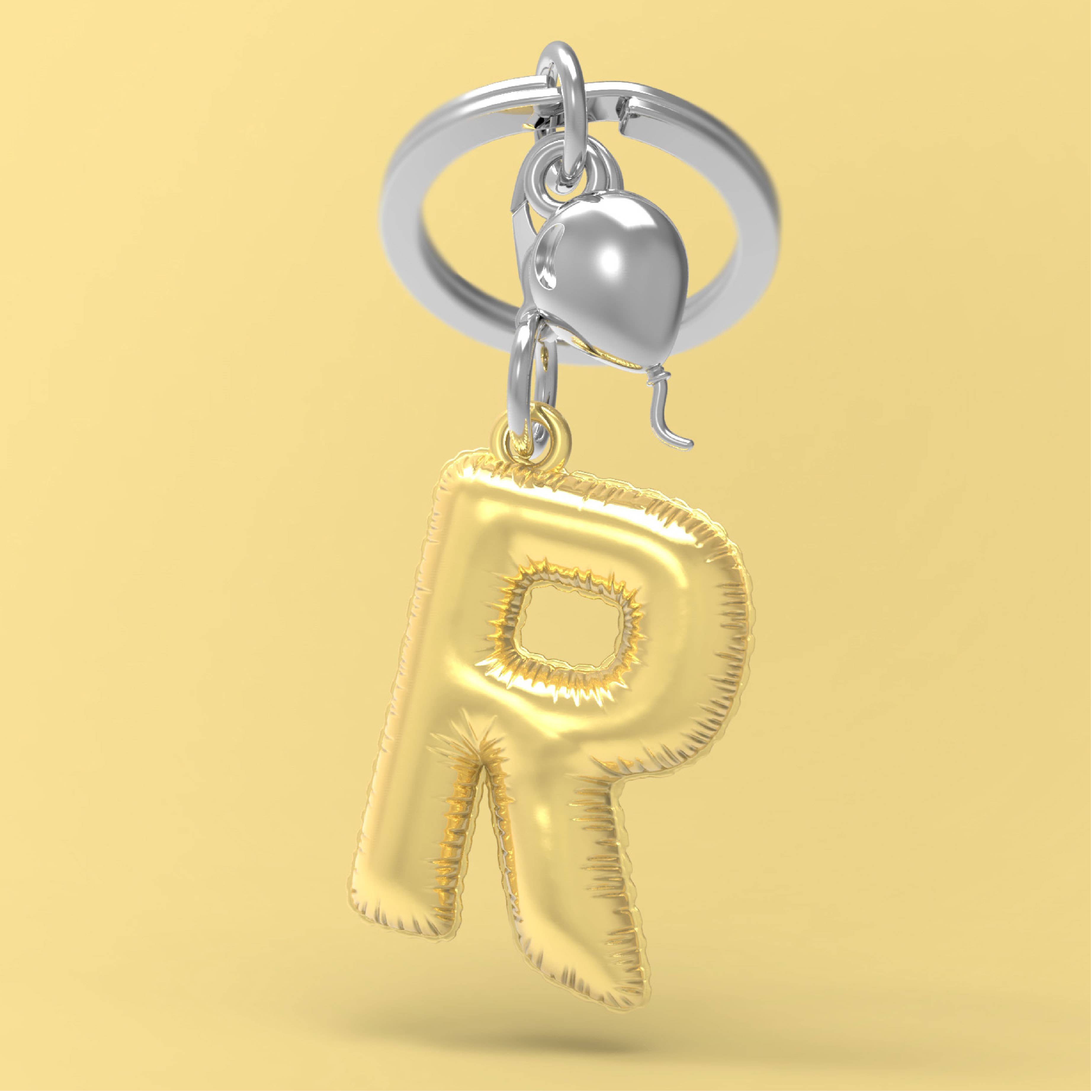 Oli Olsen – wholesale Keychain – Women's – Metalmorphose Keyring - Gold Alphabet Keyring - R5