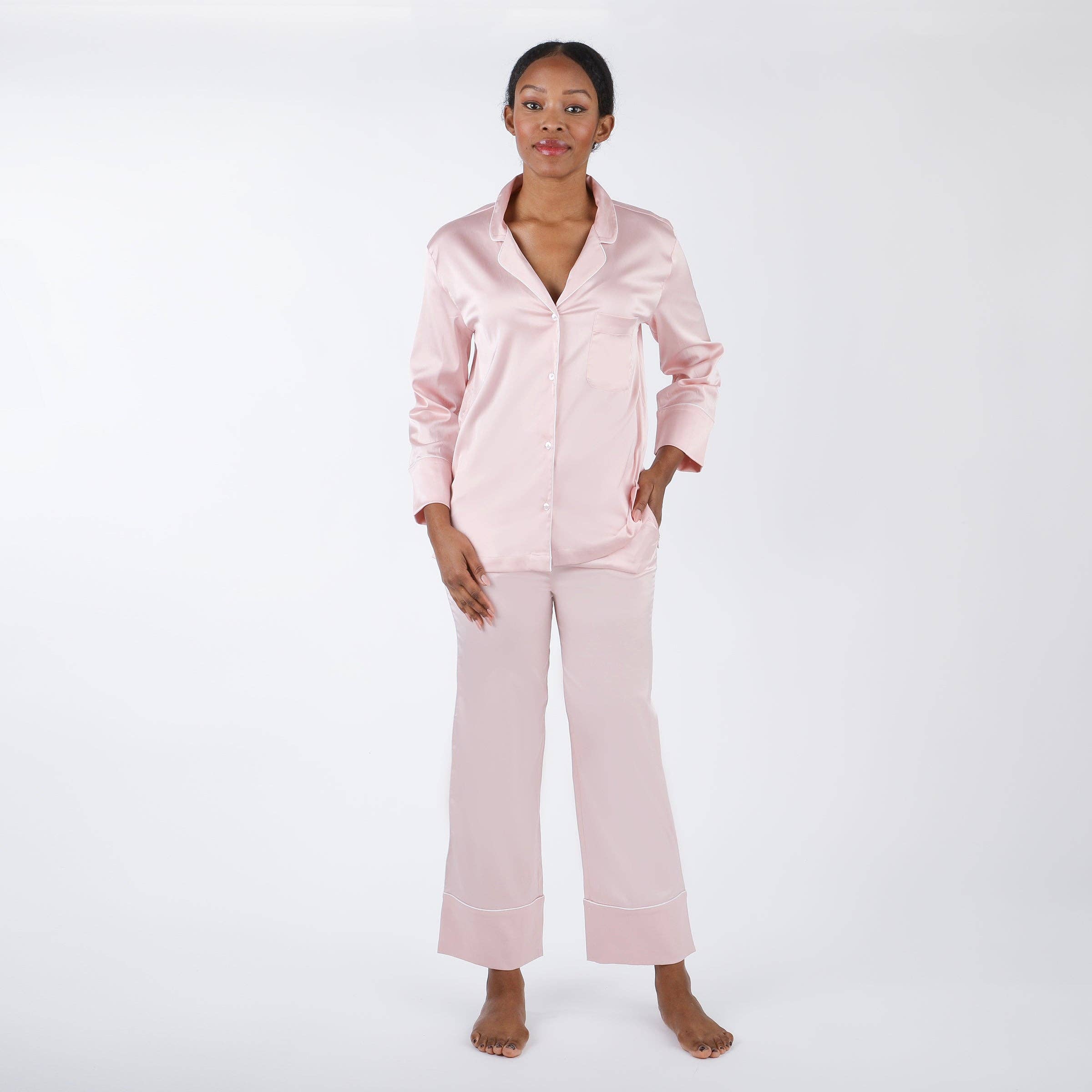 Lenora - Wholesale Sleepwear Set - Women's - CHLOE SATIN PAJAMAS4