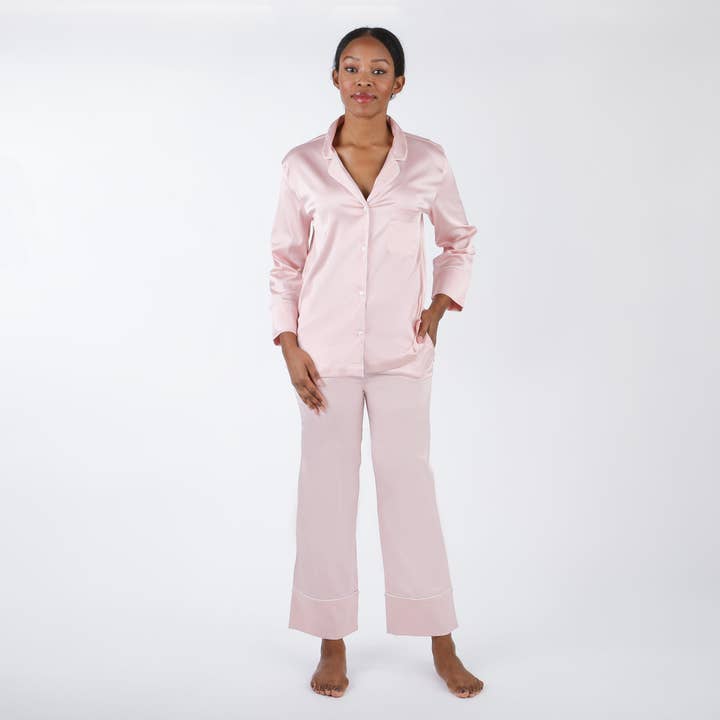 Lenora - Wholesale Sleepwear Set - Women's - CHLOE SATIN PAJAMAS4