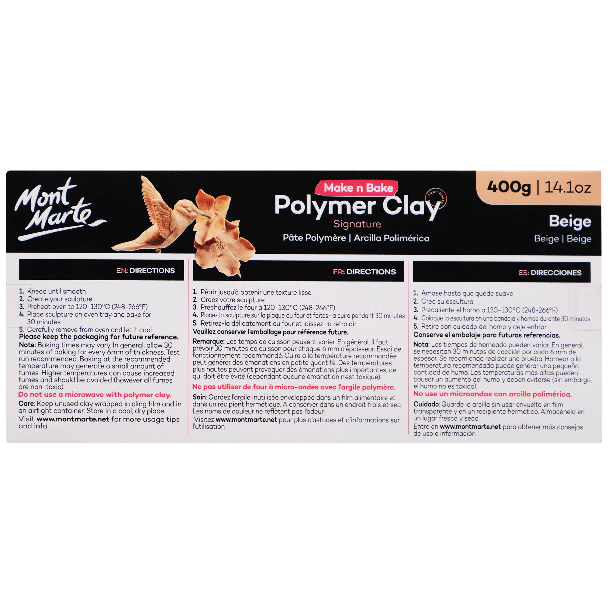 Mont Marte Usa, Inc. - Wholesale DIY Craft Kit - Make n Bake Polymer Clay Signature 400g (14.1oz)1