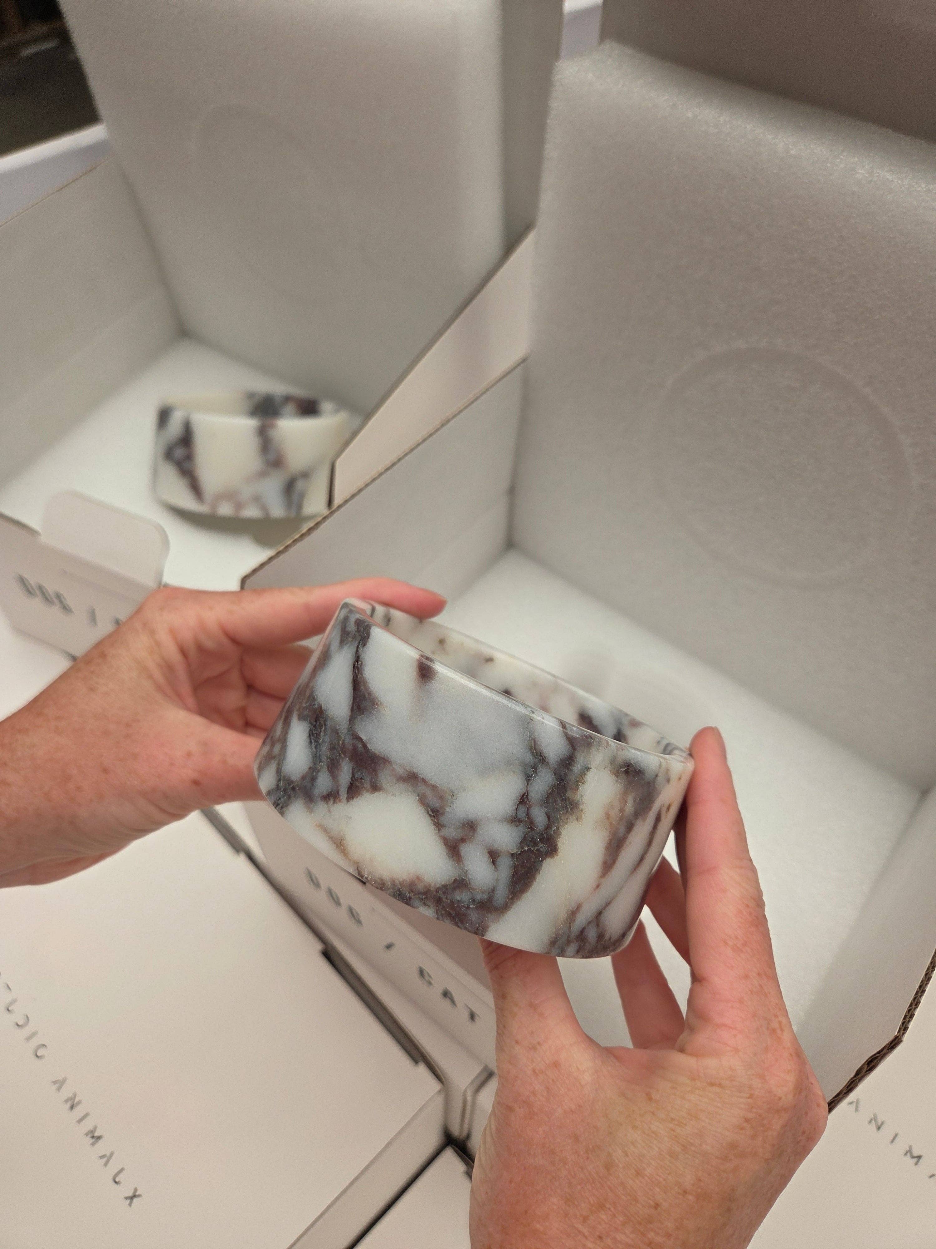 STUDIO ANIMAUX – wholesale Pet bowl – Cat/dog – Marble food and drink bowl | Calacatta Viola3