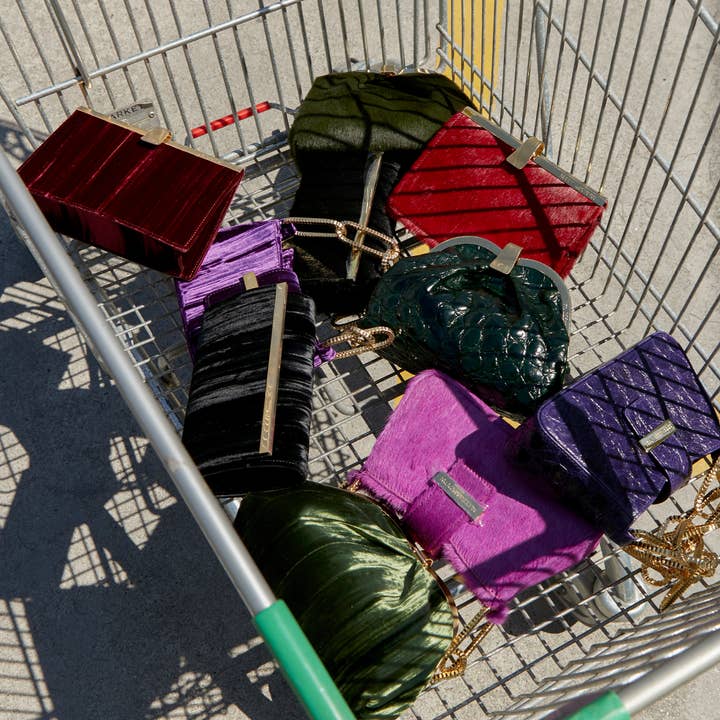 Nubes de Mazapan - Wholesale Top Handle Bag - Women's - CROCODILE-EFFECT LEATHER HANDBAG2